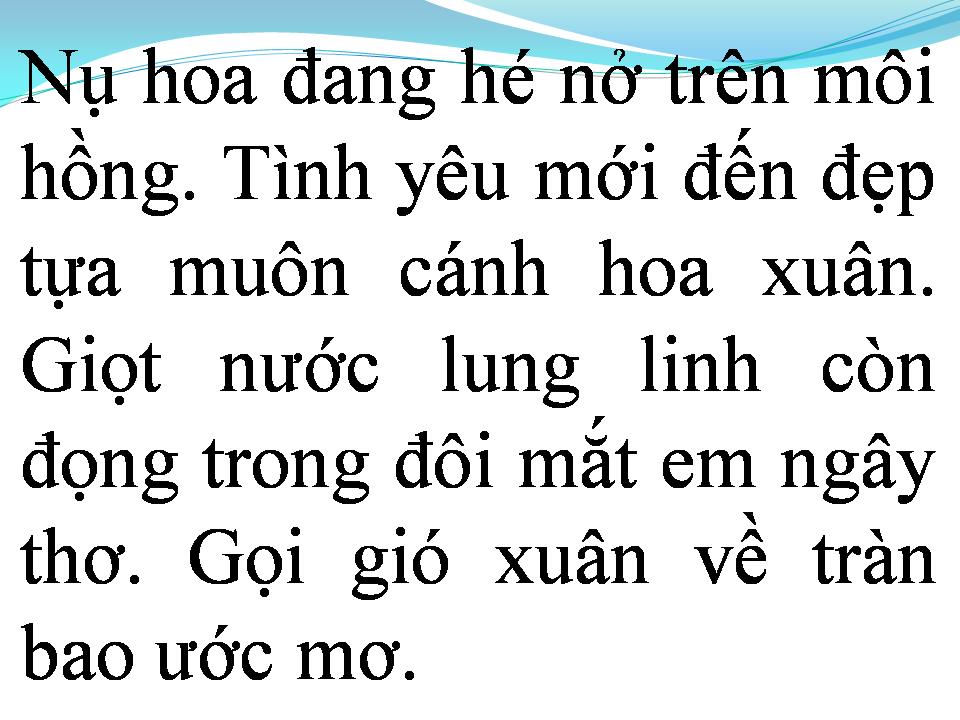 Lời bài hát TÌNH YÊU MÙA XUÂN
