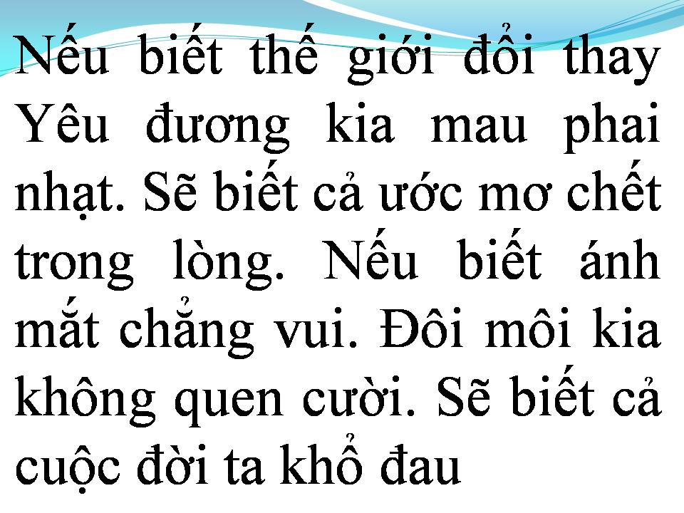 Lời bài hát TÌNH YÊU MUÔN THUỞ