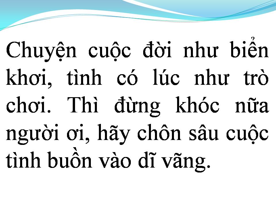 Lời bài hát TÌNH YÊU NÀO PHẢI TRÒ CHƠI