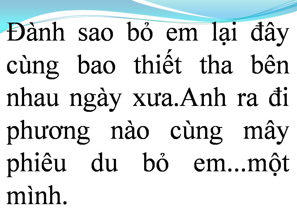 Lời bài hát TÌNH YÊU NGÀY ẤY
