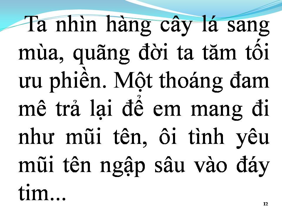 Lời bài hát TÌNH YÊU NHƯ MŨI TÊN