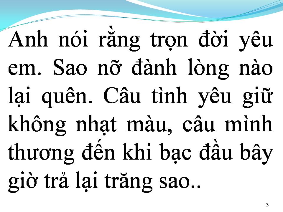 Lời bài hát TÌNH YÊU TRẢ LẠI TRĂNG SAO