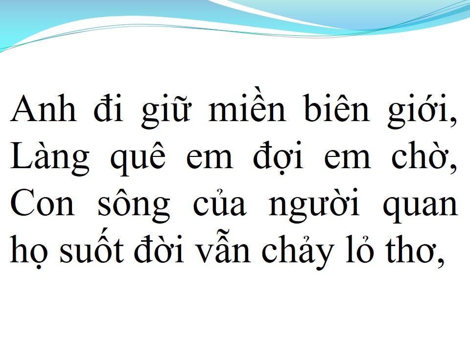 Lời bài hát TÌNH YÊU TRÊN DÒNG SÔNG QUAN HỌ