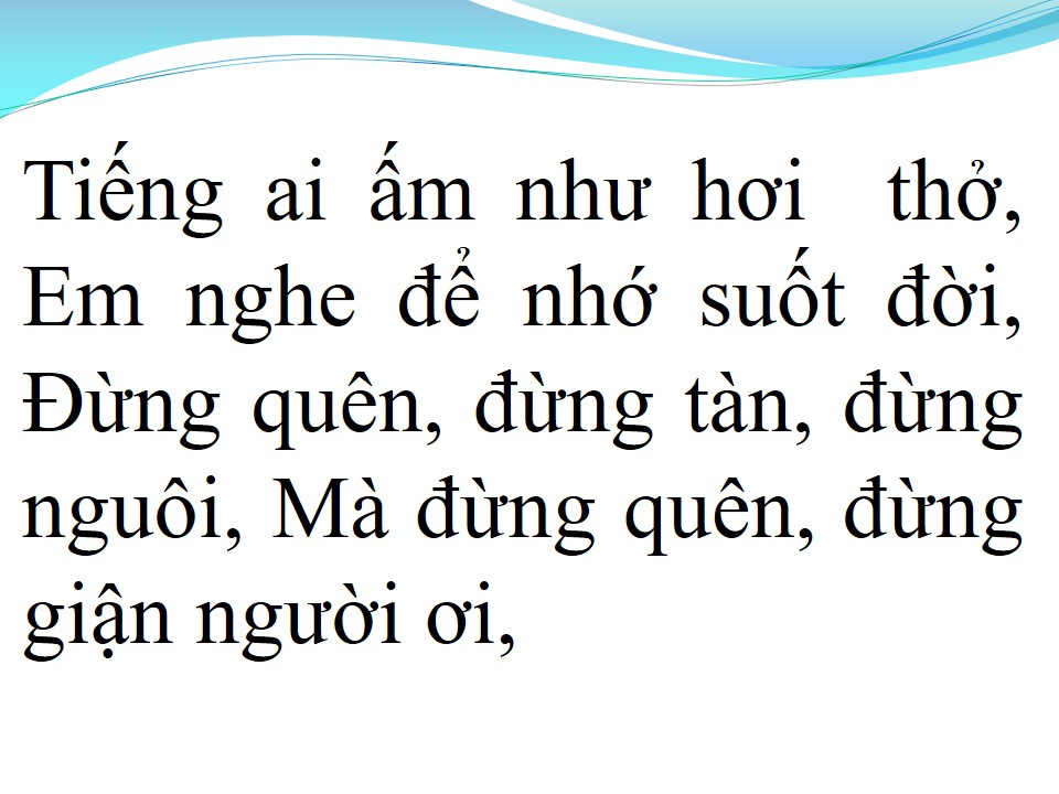 Lời bài hát TÌNH YÊU TRÊN DÒNG SÔNG QUAN HỌ