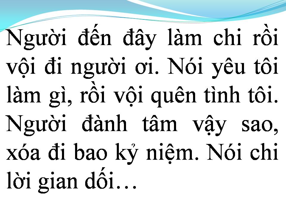 Lời bài hát TÌNH YÊU VÀ GIỌT NƯỚC MẮT
