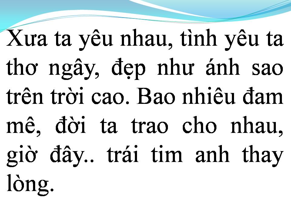 Lời bài hát TÌNH YÊU VÀ GIỌT NƯỚC MẮT