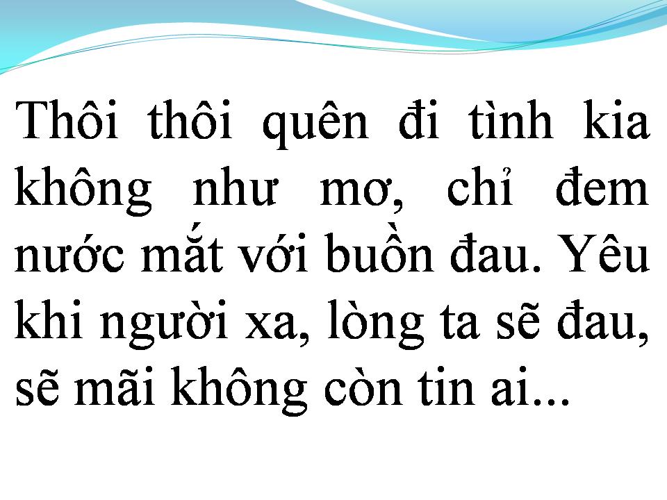 Lời bài hát TÌNH YÊU VÀ GIỌT NƯỚC MẮT