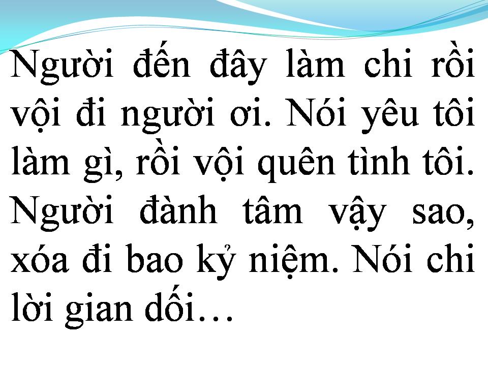 Lời bài hát TÌNH YÊU VÀ GIỌT NƯỚC MẮT