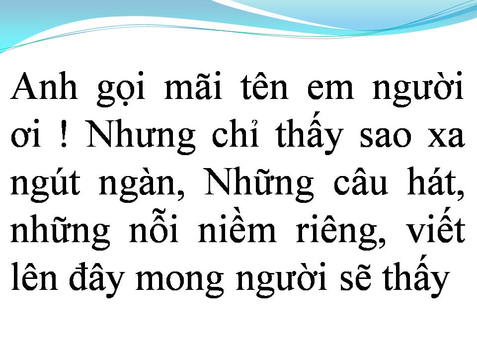 Lời bài hát TÌNH YÊU VÀ NỖI NHỚ