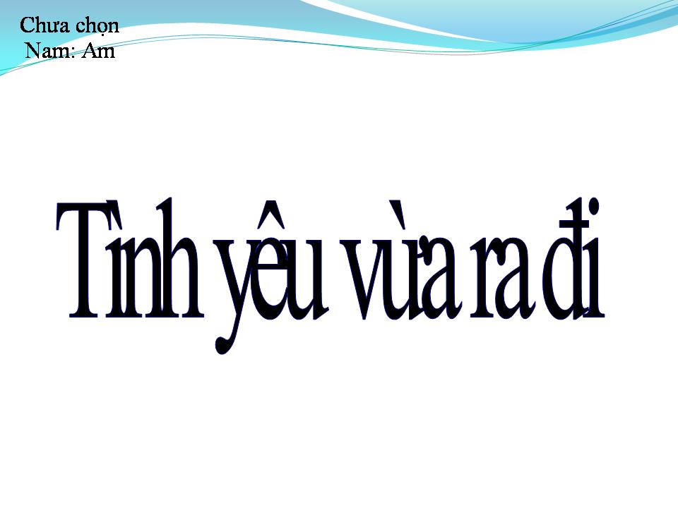 Lời bài hát TÌNH YÊU VỪA RA ĐI