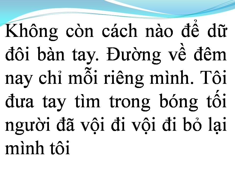 Lời bài hát TÌNH YÊU VỪA RA ĐI