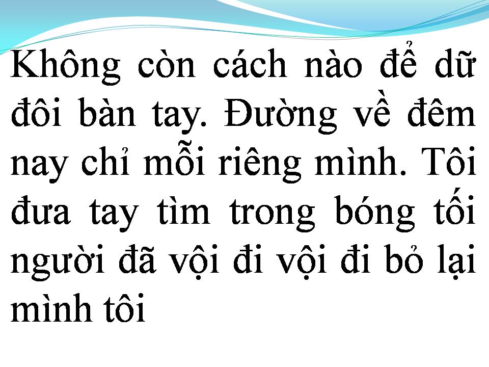 Lời bài hát TÌNH YÊU VỪA RA ĐI