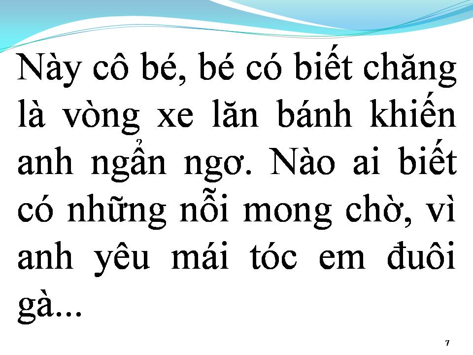 Lời bài hát TÓC EM ĐUÔI GÀ