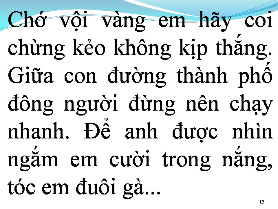 Lời bài hát TÓC EM ĐUÔI GÀ