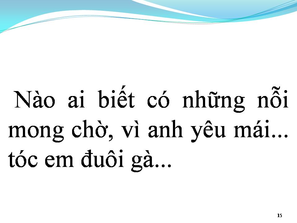 Lời bài hát TÓC EM ĐUÔI GÀ
