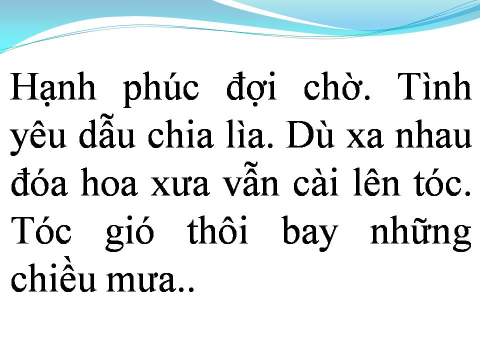 Lời bài hát TÓC GIÓ THÔI BAY