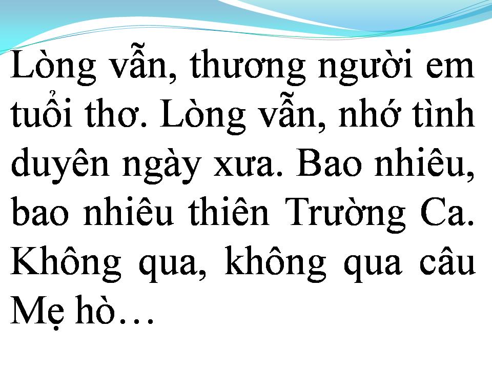 Lời bài hát TÓC MAI SỢI VẮN SỢI DÀI