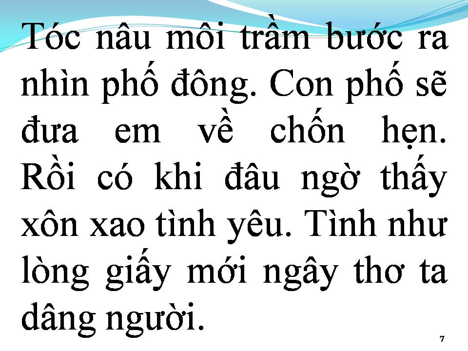 Lời bài hát TÓC NÂU MÔI TRẦM