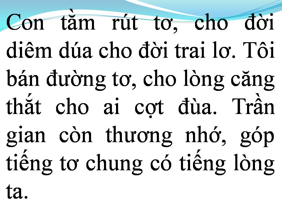Lời bài hát TÔI BÁN ĐƯỜNG TƠ