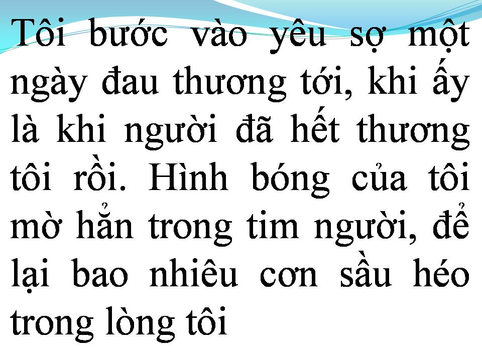 Lời bài hát TÔI BƯỚC VÀO YÊU