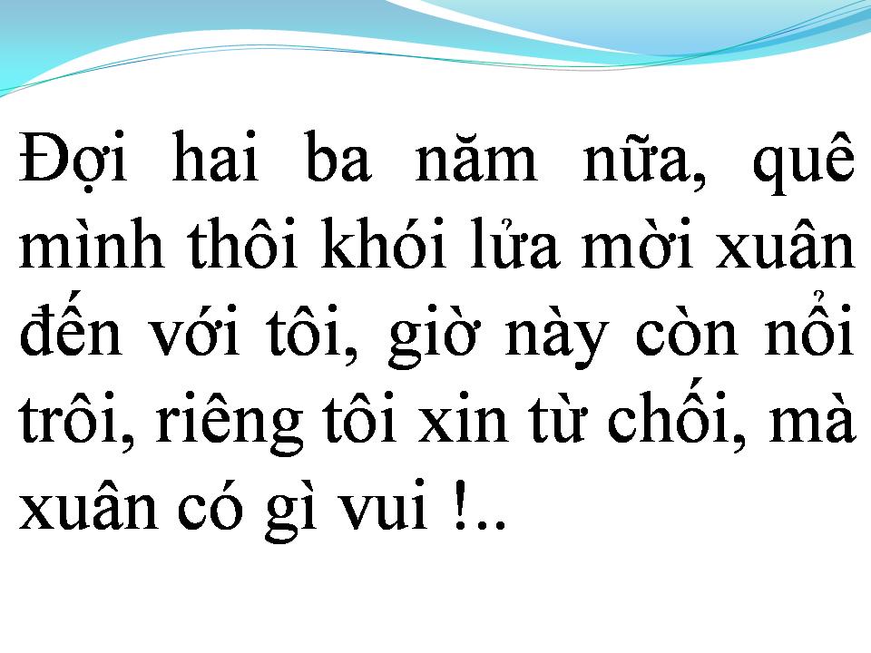 Lời bài hát TÔI CHƯA CÓ MÙA XUÂN