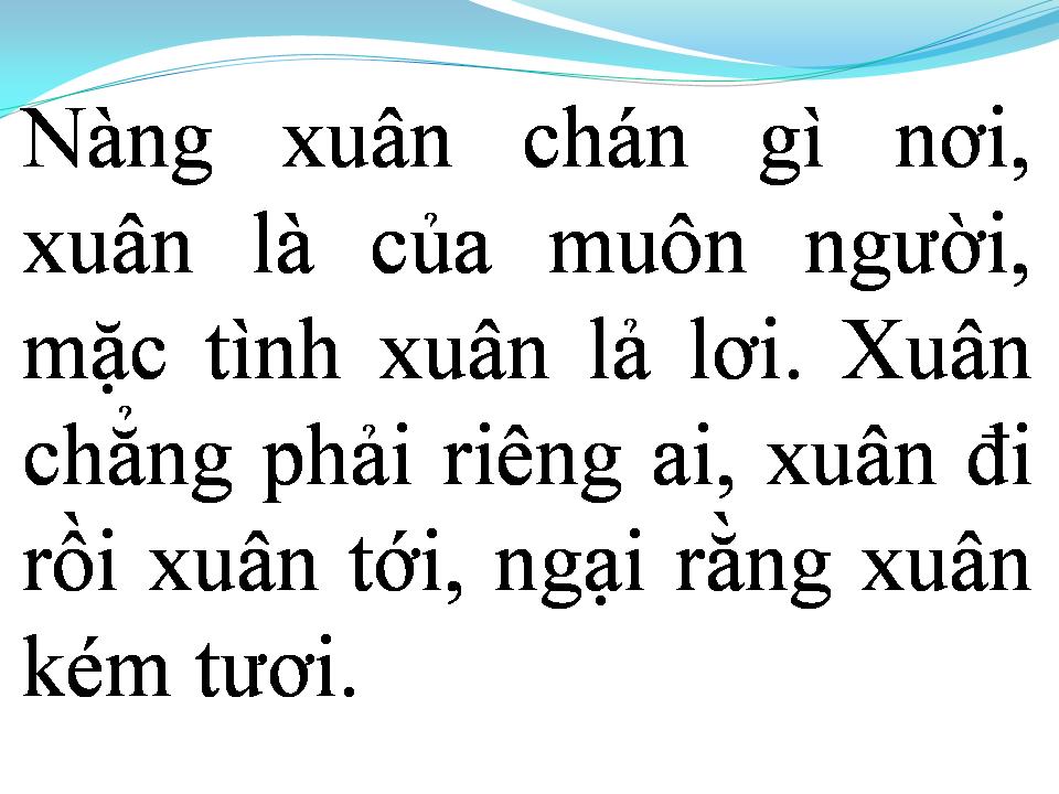 Lời bài hát TÔI CHƯA CÓ MÙA XUÂN