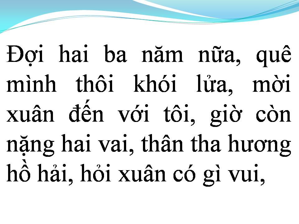 Lời bài hát TÔI CHƯA CÓ MÙA XUÂN