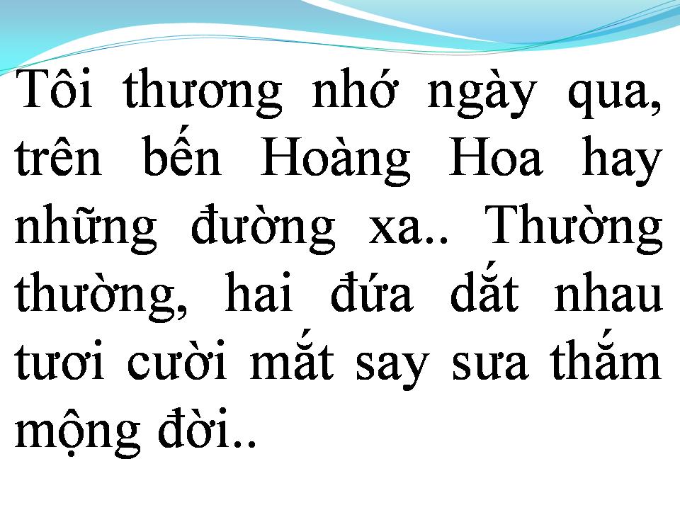 Lời bài hát TÔI ĐI GIỮA HOÀNG HÔN