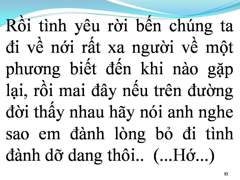 Lời bài hát TÔI KHÔNG TIN