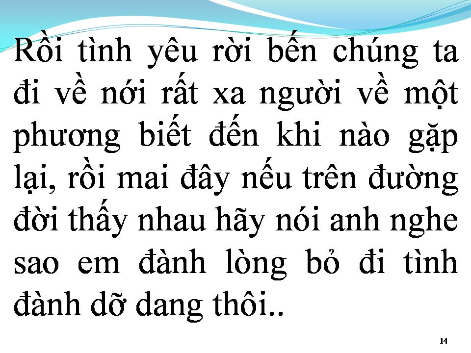 Lời bài hát TÔI KHÔNG TIN
