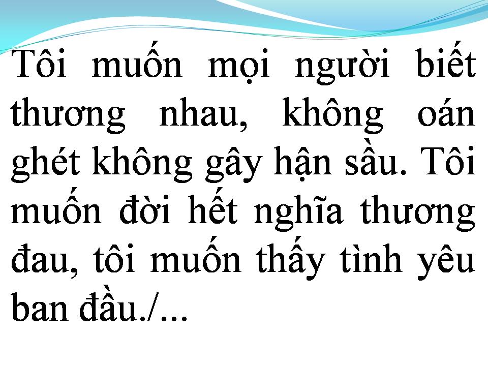 Lời bài hát TÔI MUỐN