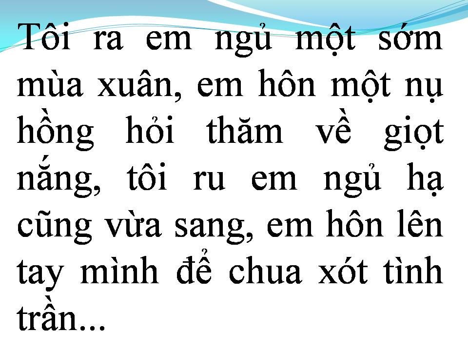 Lời bài hát TÔI RU EM NGỦ