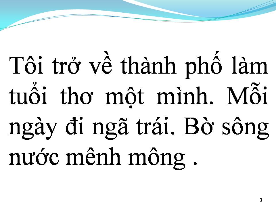 Lời bài hát TÔI TRỞ VỀ THÀNH PHỐ