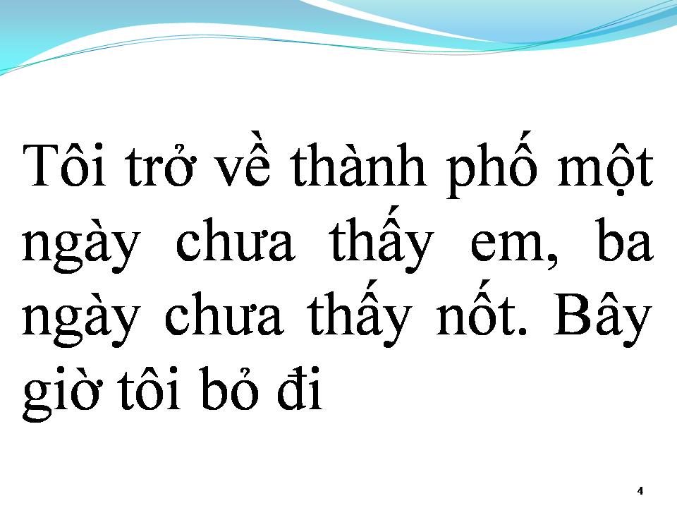 Lời bài hát TÔI TRỞ VỀ THÀNH PHỐ