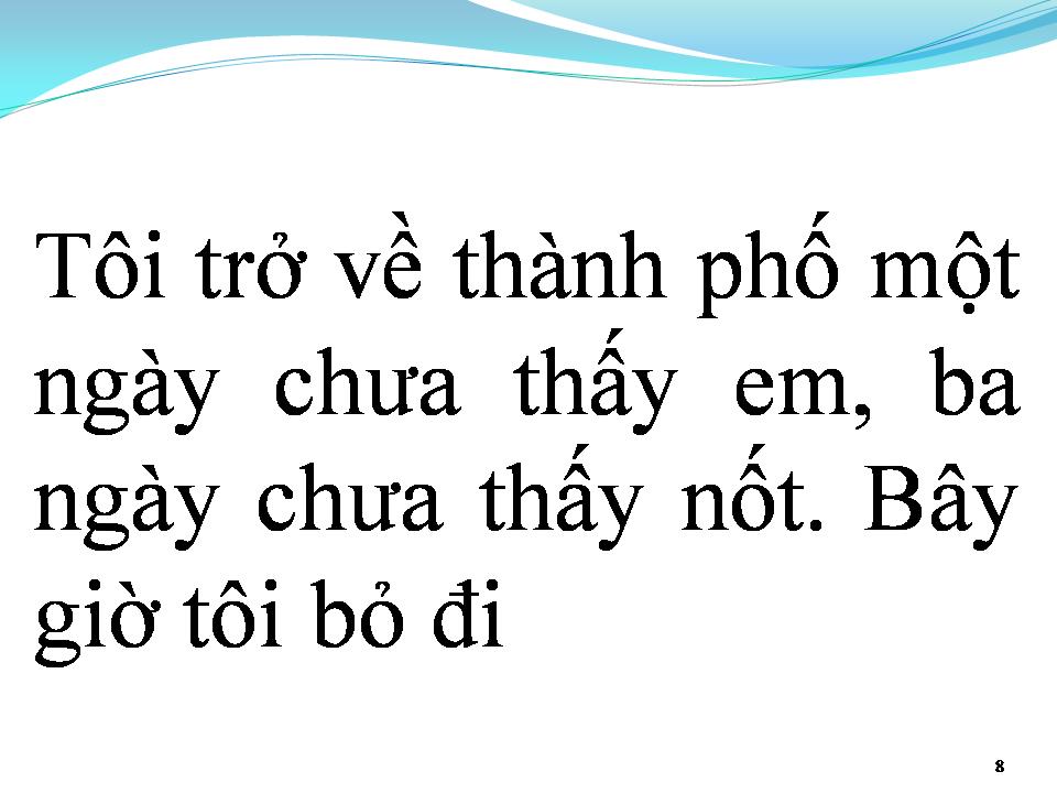Lời bài hát TÔI TRỞ VỀ THÀNH PHỐ