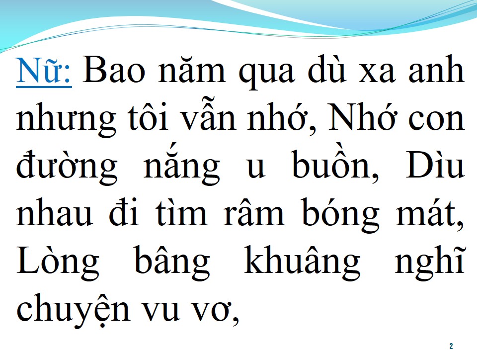 Lời bài hát TÔI VẪN NHỚ (SONG CA)