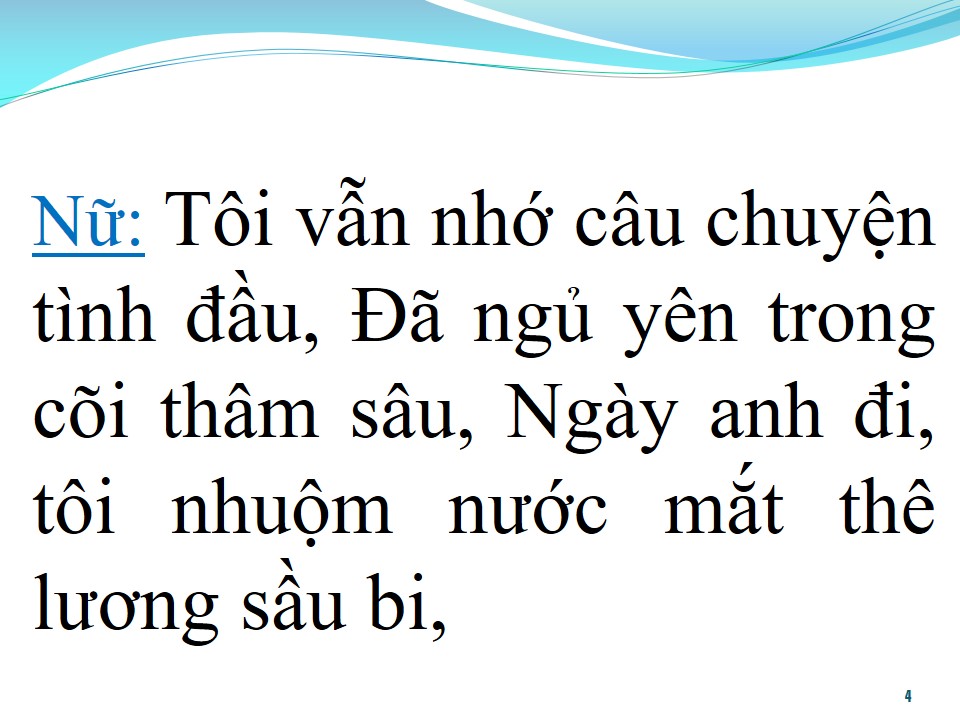 Lời bài hát TÔI VẪN NHỚ (SONG CA)
