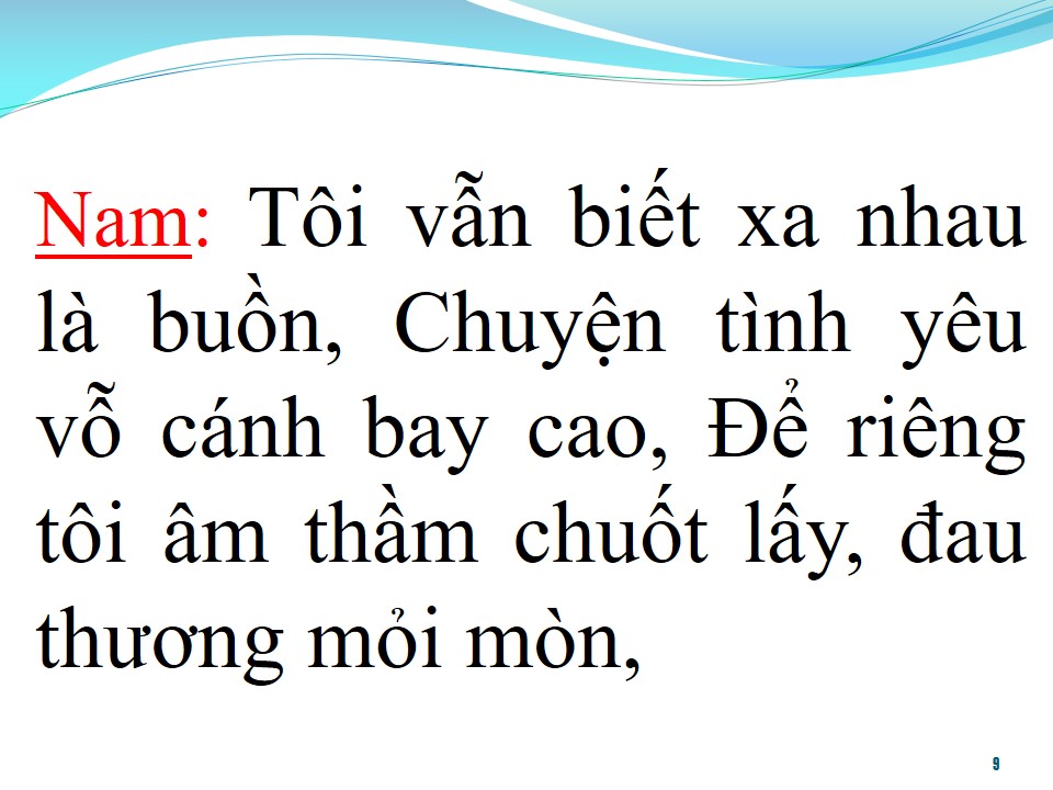 Lời bài hát TÔI VẪN NHỚ (SONG CA)