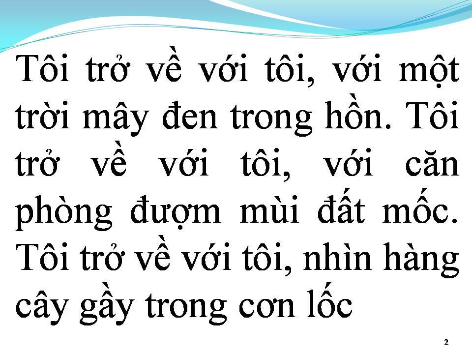 Lời bài hát TÔI VỀ GIỮA MÙA XUÂN