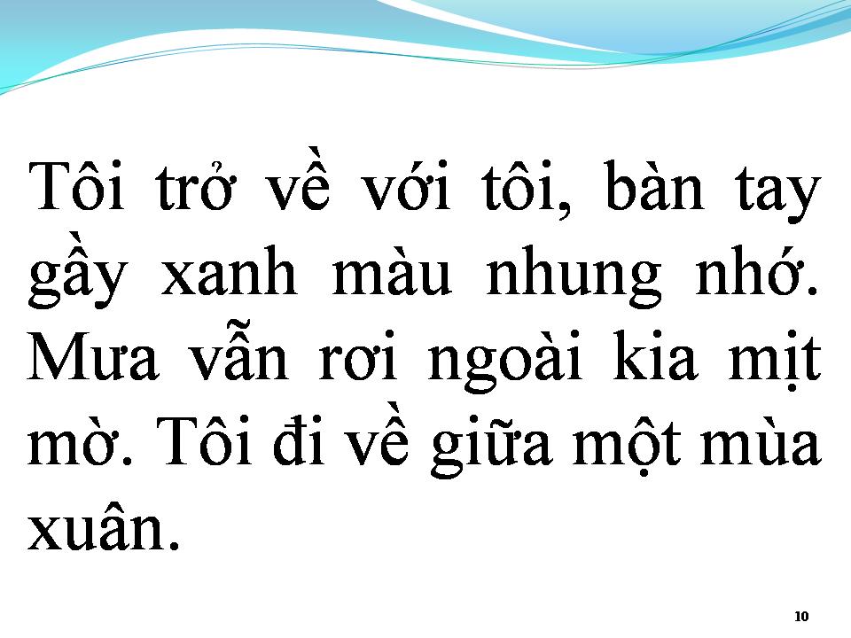 Lời bài hát TÔI VỀ GIỮA MÙA XUÂN