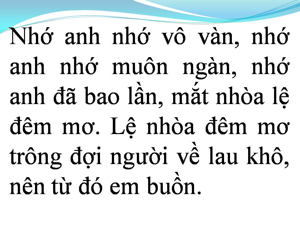 Lời bài hát TỪ ĐÓ EM BUỒN
