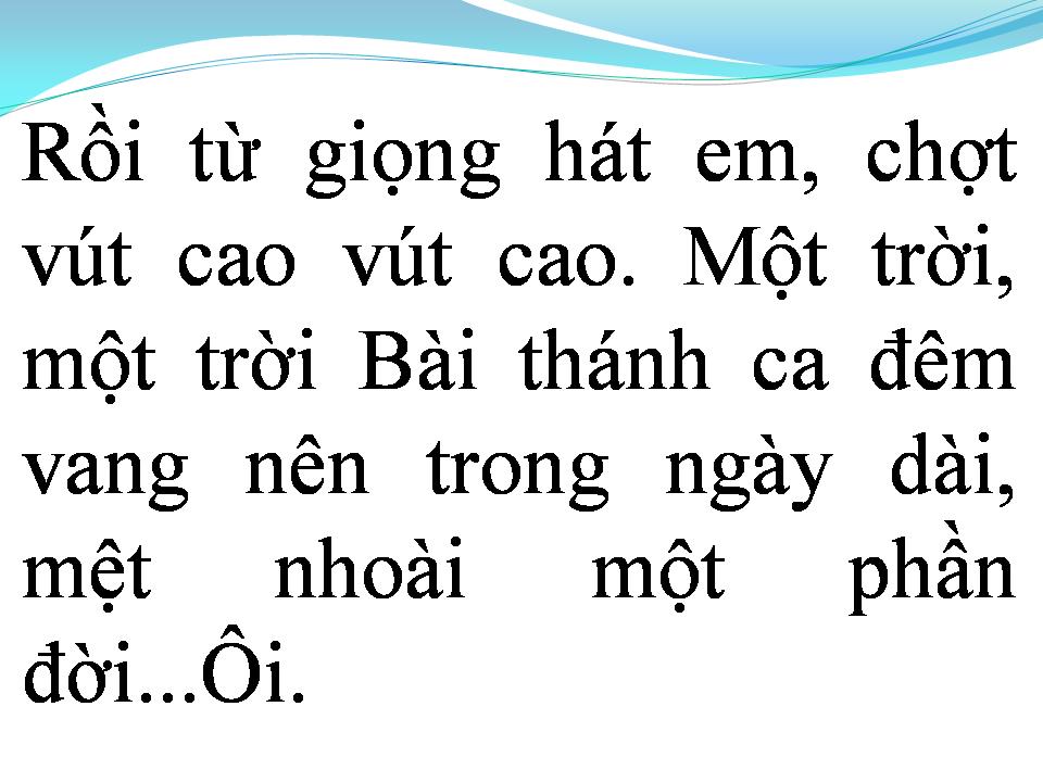 Lời bài hát TỪ GIỌNG HÁT EM