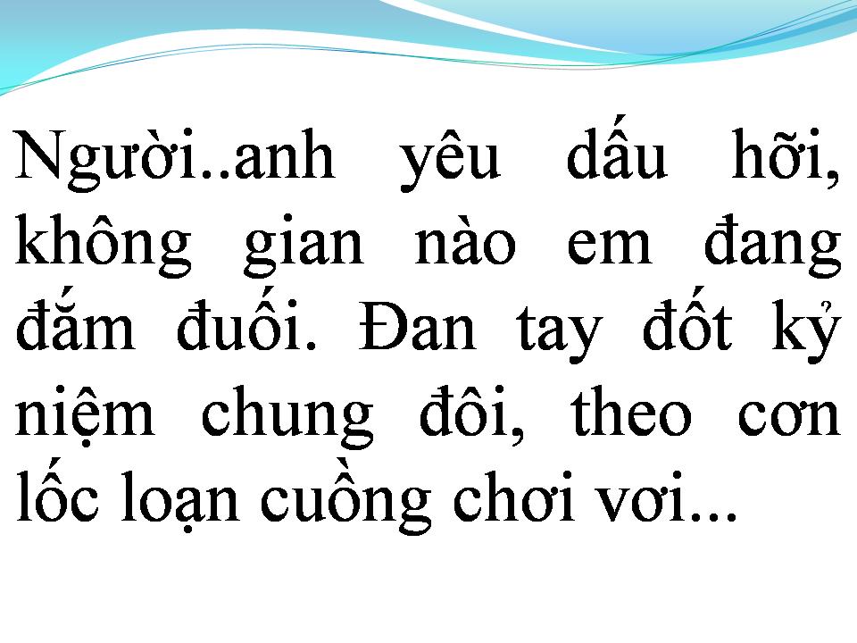 Lời bài hát TỪ NGÀY TÌNH BỎ RA ĐI