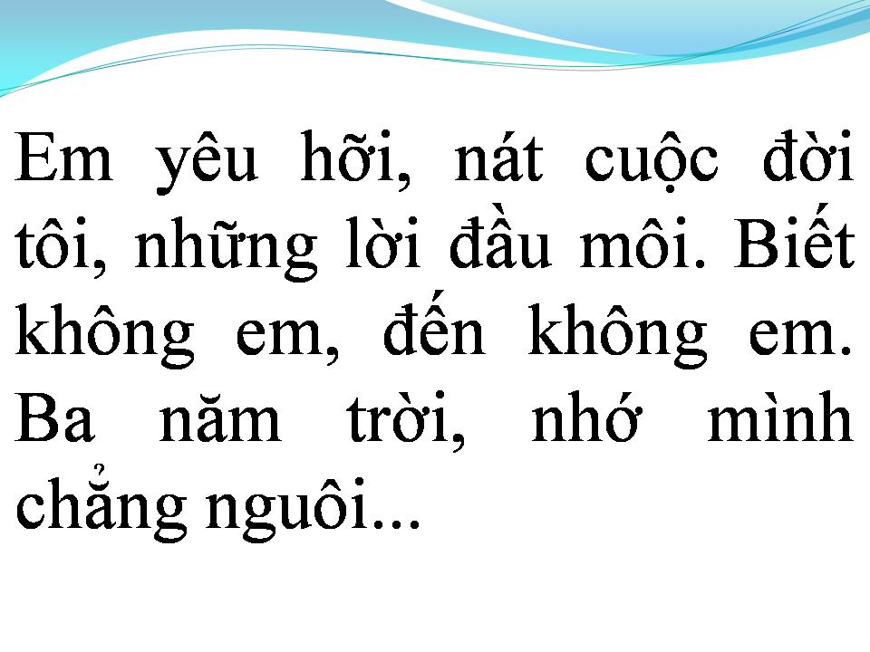 Lời bài hát TỪ NGÀY TÌNH BỎ RA ĐI