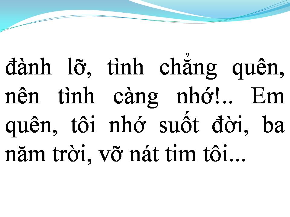Lời bài hát TỪ NGÀY TÌNH BỎ RA ĐI