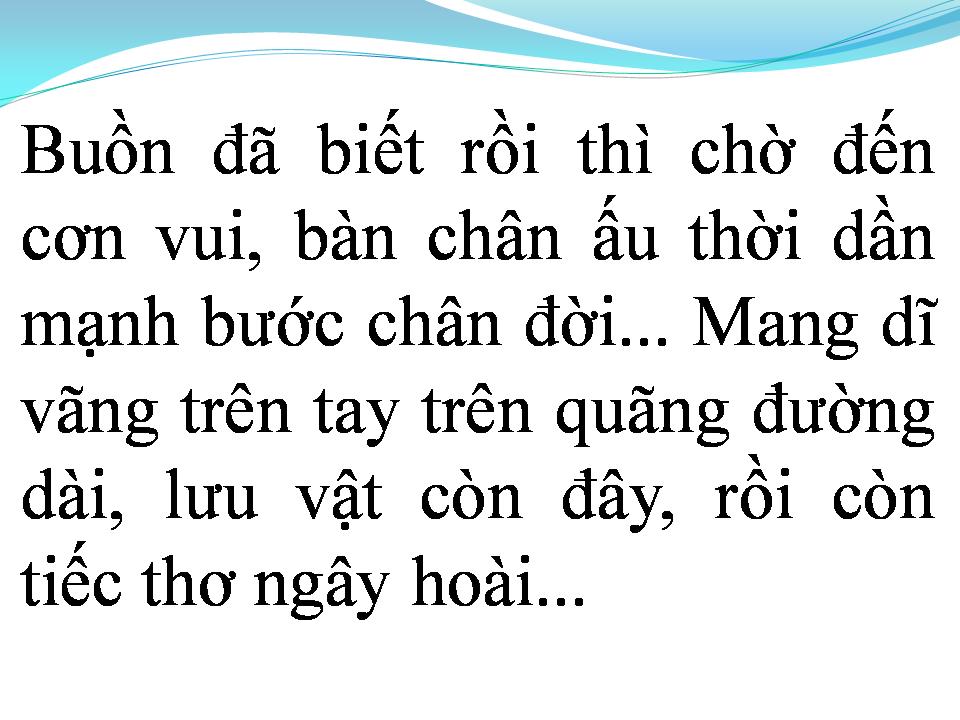 Lời bài hát TUỔI BIẾT BUỒN