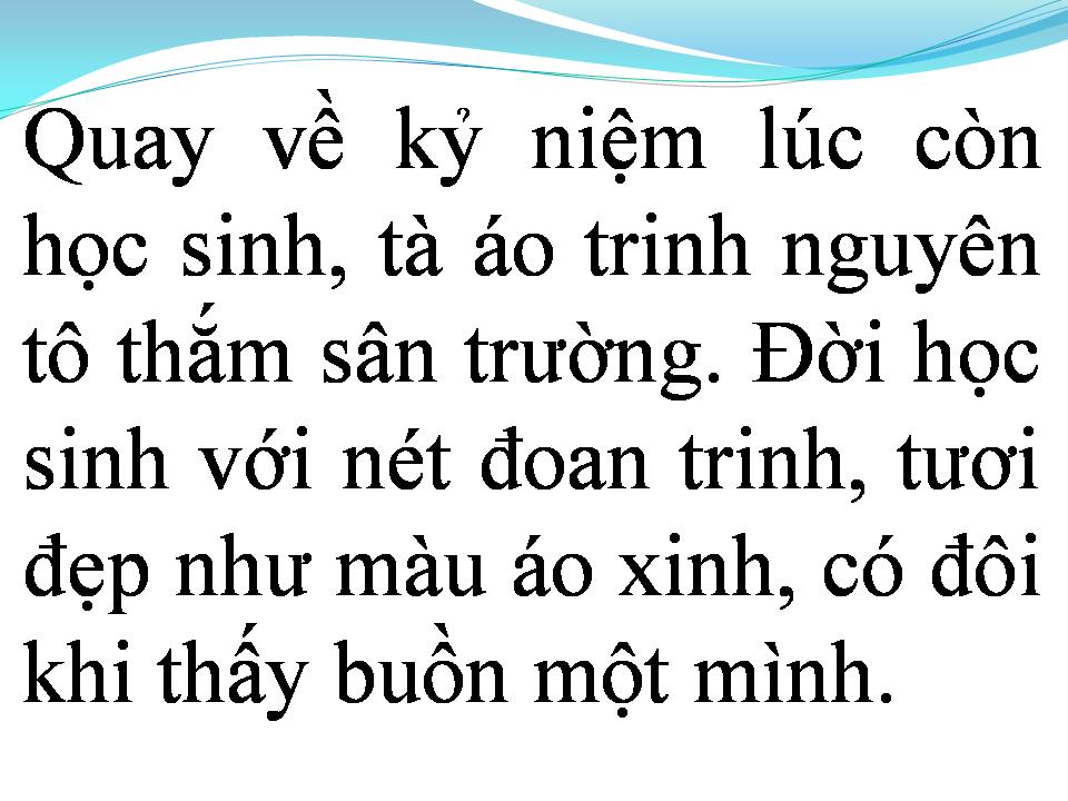 Lời bài hát TUỔI HỌC TRÒ