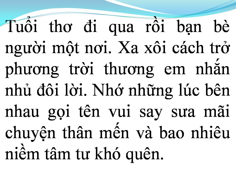 Lời bài hát TUỔI HỌC TRÒ