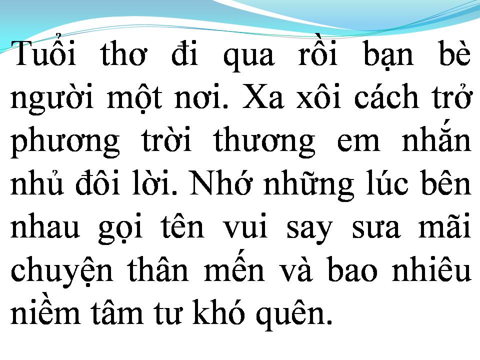 Lời bài hát TUỔI HỌC TRÒ