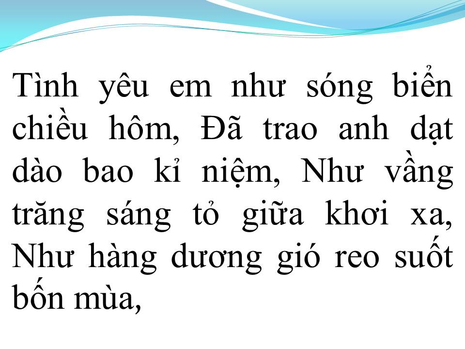 Lời bài hát EM YÊU ANH NHƯ CÂU HÒ VÍ DẶM